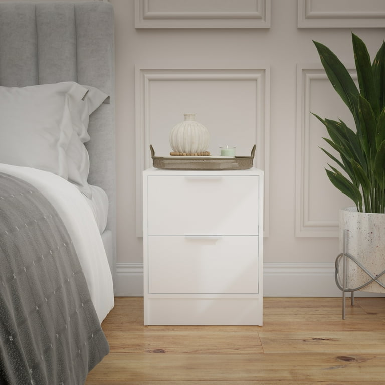 Drawer ホワイト Vネック ノースリーブ Kappesberg Fresno Bedroom Set - 6-Drawer Dresser & 2-Drawer