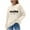 01 Beige, variant on Weiqiqre Womens Sweaters Crew Neck Long Sleeve Fall Winter Chunky Warm Pullover Tops Trendy Casual Outfits