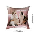 thumbnail image 2 of Qiweii 45x45cm Cute Animal-Print Pillow Set, Soft Sofa Living Room Bedroom Cushions, Decorative Home Accent Pillows, 2 of 5