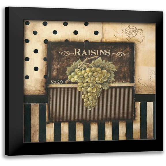Poloson, Kimberly 12x12 Black Modern Framed Museum Art Print Titled - Raisins - square