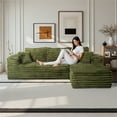 thumbnail image 2 of Kithkasa 103" Cloud Sectional Couches for Living Room Bedroom,Modern Modular Corduroy L-Shape Sofa with Deep Seats & High-Back,No Assembly Required,Green, 2 of 8