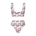 thumbnail image 5 of Daiia Cherry Blossoms Women's Bikini Set Two Piece Swimsuit High Waisted Bikini Adjustable Straps Bikini Perfect for Beach, Pool, and Summer Vacation-X-Large, 5 of 9