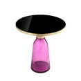 thumbnail image 4 of Pangea Home Belinda Modern Glass Side Table in Gold and Purple, 4 of 5