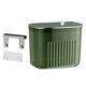 thumbnail image 1 of Cubo de basura colgante con tapa para montaje en pared, práctico cubo de basura que ahorra espacio. Verde S, 1 of 9