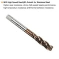 thumbnail image 5 of Uxcell 5pieces Metric Spiral Flute Taps Set M3 M4 M5 M6 M8 M35 HSS Machine Drilling, Bronze, 5 of 6