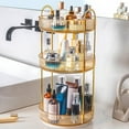 thumbnail image 4 of CSChome Makeup Storage Shelf Makeup Storage Shelf High Capacity Multi Layered Stable Base Raised Edge 360 Degree Rotating, 4 of 7