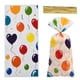 thumbnail image 2 of Nvzi 150 bolsas de celofán con lazos retorcidos para regalos de fiesta, dulces, repostería, tartas, bodas, cumpleaños (color mixto A), 2 of 5