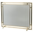 thumbnail image 2 of Modern Ember Gatsby Mesh Fireplace Screen in Aged Brass - Single Panel, Steel Frame, 2 of 6