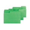 Smead 11985 SuperTab Colored File Folders, 1/3 Cut, Letter, Green, 100/Box