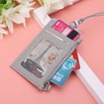 thumbnail image 4 of Women Business Card Holder Wallet Men PU Leather ID Cards Holders Case Neck Strap Lanyard Ladies Fashion Mini Slim Wallets, 4 of 16