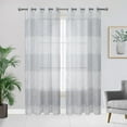 thumbnail image 1 of 2 Panels Sheer Curtain, Tree Branch Print Semi Sheer Top Grommet Curtain Drapes, 1 of 7