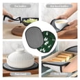 thumbnail image 7 of Pofeuu Christmas tree green plaid Print Silicone Pot Mat Mitten With Hanging Loop Heat Resistant Oven Mitts Non-Slip Bbq Baking Smoking Potholders, 7 of 7