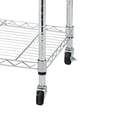 thumbnail image 7 of Zimtown 5-Tier Rolling Wire Shelving, Adjustable Storage Rack for Kitchen Garage Organizer Chrome, 23.6''L x 17.7''W x 71''H, 7 of 7