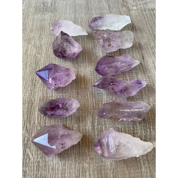 WHOLESALE Amethyst Points, Natural Amethyst Points, Raw Amethyst Points Healing Crystals (Amethyst Points, 0.25 Pound)