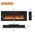 thumbnail image 4 of FITUEYES 36" Electric Fireplace Recessed & Wall Mounted, 1500W Fireplace Heater and Linear with 12 Adjustable Flame Colors/8H Timer/ Remote Control, 4 of 6