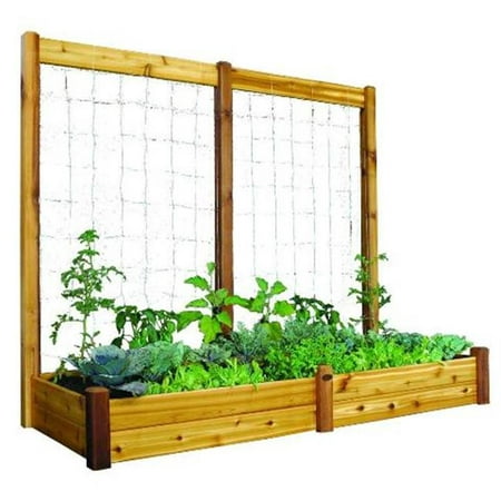 Safe Finish 34 X 95 X 13 In Raised Garden Bed With 95 W X 80 H In
