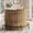 Natural, variant on Finmind 39.4" H 4-Tier Bar Table with Footrest, Arc-Shaped Modern Wine Bar Cabinet for Home Pub, Living Room, Small Spaces, Rustic Brown & Black