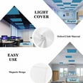 thumbnail image 3 of Blue Fluorescent Light Covers for Ceiling Lights 4x2 feet, 2 Pack Magnetic Light Filters for Classroom, Modern Pure Wave Ride Fluorescent Light Shade Panel for Office School Drop Home, 3 of 9