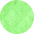thumbnail image 1 of Ahgly Company Indoor Round Abstract Green Contemporary Area Rugs, 4' Round, 1 of 1