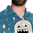 thumbnail image 5 of Tiny teeth Men's Short Sleeve Poplin Shirt, Button Down Casual Summer Beach Printed Unisex Shirt, 5 of 6