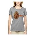 thumbnail image 2 of Wild Bobby, Basketball Fingerprint It's In My DNA, Sports, Women Graphic Tee, Heather Grey, 3X-Large, 2 of 5
