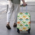 thumbnail image 3 of White Cartoon Dinosaurs Plants Pattern Luggage Cover Fashion Suitcase Cover Baggage Covers Fit 25-28 Inch Luggage (Go Travel), 3 of 5
