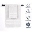 thumbnail image 3 of Home Sweet Home 100% Cotton 6-Piece Bath Towel Set - Extra Soft Bath Towels, White, 3 of 4