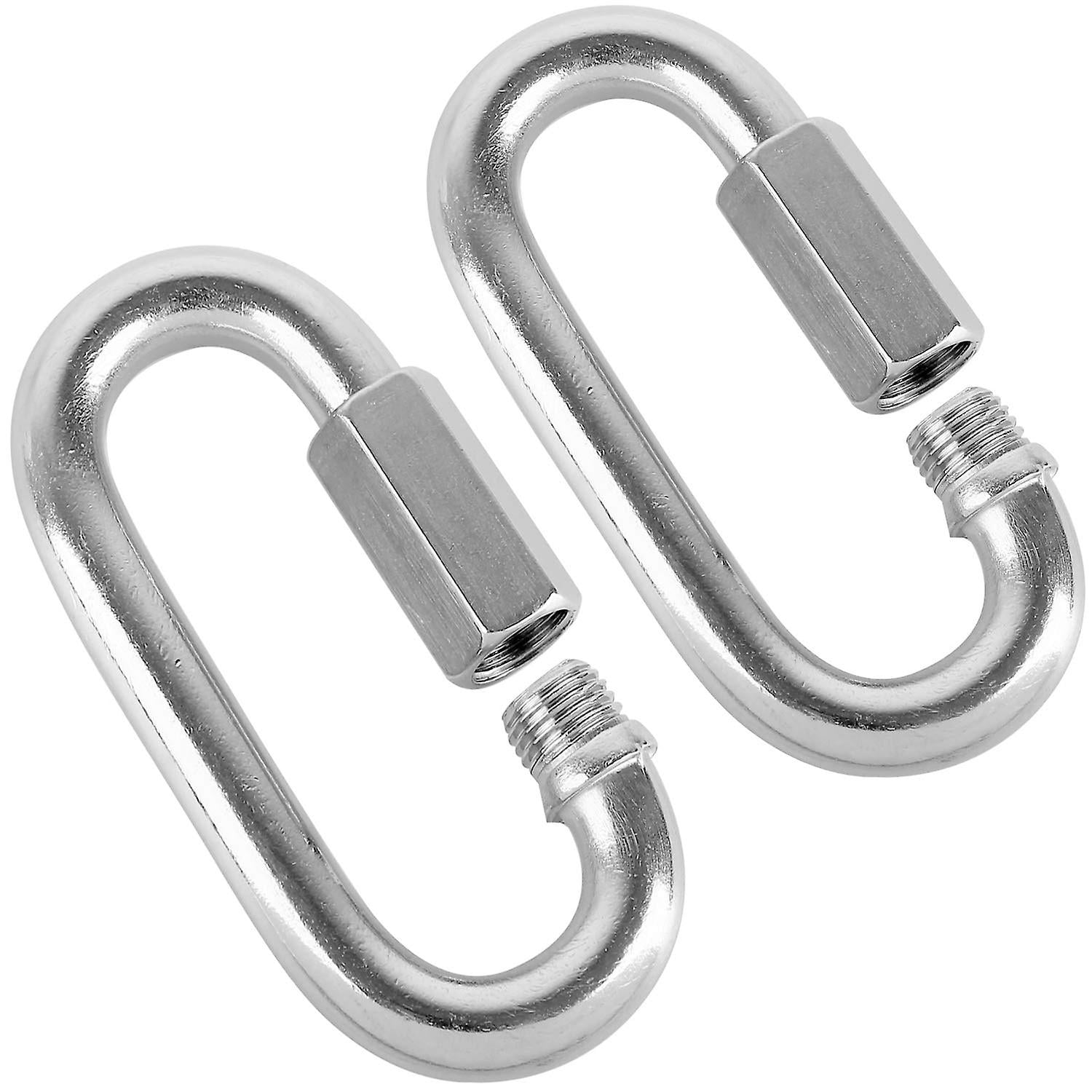 MECCANIXITY M4 Stainless Steel Quick Links – 1.57 Inch D-Shape Chain Connectors, 10-Pack – For Camping, Hammocks & Outdoor Gear