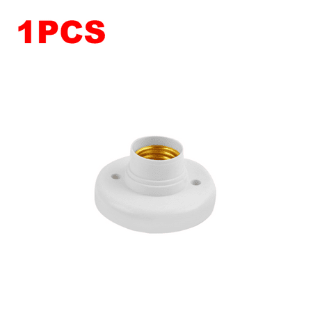 

XUQIANG 1-10PCS 220V E27 Screw Lamp Stand Light Bulb Socket Holder Adapter Base Cap Socket White Ceiling Light Lamp Bulb Fixing Base