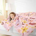 thumbnail image 4 of Homewish Kawaii Butterfly Queen Comforter Set,Country Botanical Bedding Sets,Girls Pink Bedding Comforter Set For Men Women,Super Cozy Room Decor Reversible,3-Piece, 4 of 8