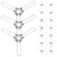 thumbnail image 3 of 20pcs Lamp Shade Spring Adapter 3 Fork Lampshade Spring Clip Adapter For Lamp Base Diy Lighting Accessories Clamp Type Fixing Suitable For Lamps And Light Fixtures, 3 of 8