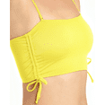thumbnail image 3 of California Waves Womens Juniors Strapless Bandeau Bikini Swim Top Yellow XL, 3 of 4