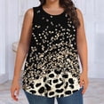 thumbnail image 4 of Mifsaly Floral Leaf Print Sleeveless Tops Women Plus Size Cotton Tank Top Oversized Casual Flowy Blouse Work Going Out Everyday Clothes XXXXXL, 4 of 7