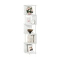 thumbnail image 3 of Furinno Econ 5-Tier Zigzag Corner Shelf Bookcase, Bookshelf, White/White, 3 of 6