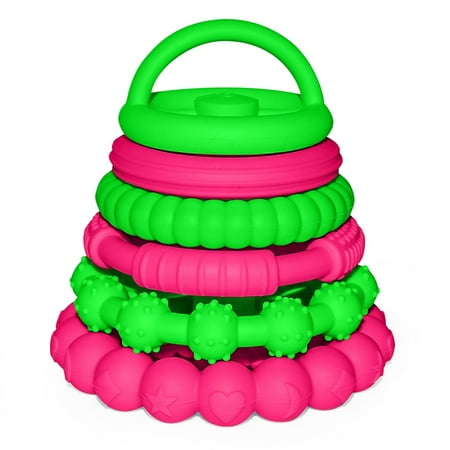 Silicone Stacking Rings Baby Toy | Soft Silicone Baby Stacking Teething Toys | Interactive and Fun Stacking Rings | Teeth Soothing Developmental Stacking Ring Toys for Babies Boy Girl Multicolor