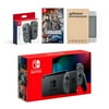 Nintendo Switch Gray Joy-Con Console Bundle with an Extra Pair of Gray Joy-Con, Valkyria Chronicles 4: Launch Edition, and Mytrix Tempered Glass Screen Protector