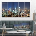 thumbnail image 1 of Montreal at Dusk Panorama - Landscape Canvas Art Print, 1 of 3