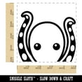thumbnail image 2 of Peeking Octopus Square Rubber Stamp Stamping Scrapbooking Crafting - Small 1.25in, 2 of 7