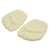 1 Pair Beige Soft Fabric Surface Gel Foot Arches Forefoot Pad Metatarsal Support Cushion Insole