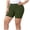 Army Green, variant on Women's Plus Size Yoga Shorts Solid Color Elastic Waist Loungewear Ribbed Knit Leggings Shorts Green 3XL