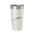 thumbnail image 1 of Millinocket Lake Map Tumbler Travel Mug Insulated Laser Engraved Coffee Cup Maine 20 oz White, 1 of 1