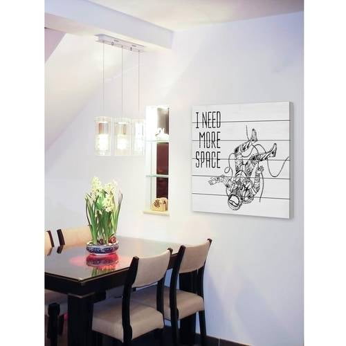 I Need More Space Painting Print on White Wood