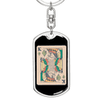thumbnail image 5 of King Gambler Stainless Steel or 18k Gold Premium Swivel Dog Tag Keychain, 5 of 16