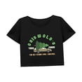 thumbnail image 4 of Camiseta corta holgada para mujer, disfraz de verano, camiseta recortada para vacaciones deportivas de oficina SG, 4 of 7