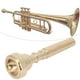 thumbnail image 4 of Boquilla de trompeta duradera y elegante de latón, accesorios profesionales para instrumentos musicales, dorado 7C, 4 of 15
