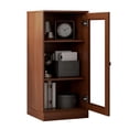 thumbnail image 2 of Palace Imports 100% Solid Wood 3-shelf Bookcase with Adjustable Shelves and Clear Glass Door, Mocha, 2 of 6