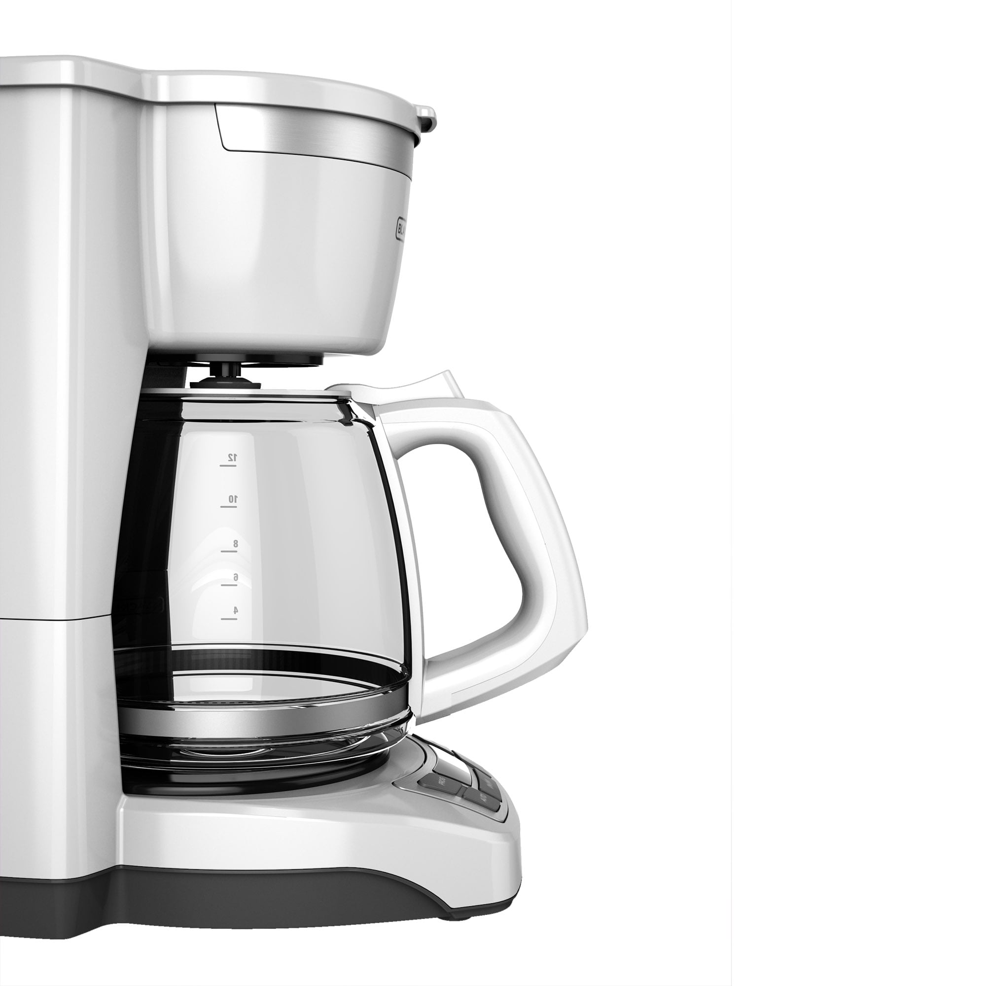 BLACK+DECKER Mill & Brew 12-Cup* Programmable Coffeemaker with Built-In  Grinder, White, CM5000WD 