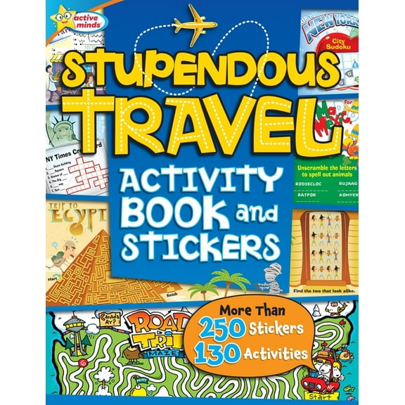 Active Minds Stupendous Travel: Activity Book and Stickers (Paperback)