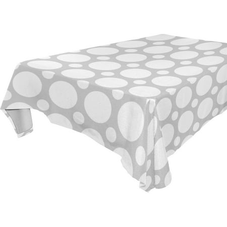 

POPCreation Grey Circle Tablecloth 60x104 inches