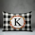 thumbnail image 3 of Creative Products Harvest Buffalo Check Plaid Monogram 14x20 Spun Poly Pillow, 3 of 3